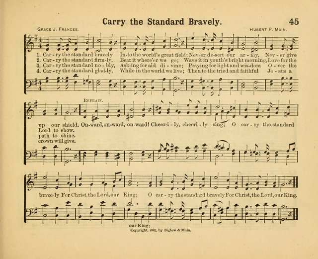 Our Song Book: a collection of songs selected and edited expressly for the Sunday School of the First Baptist Peddie Memorial Church, Newark, N. J. page 44