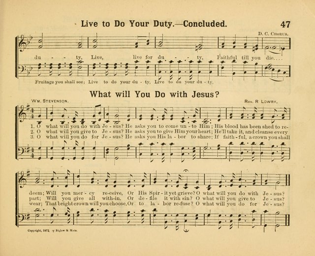 Our Song Book: a collection of songs selected and edited expressly for the Sunday School of the First Baptist Peddie Memorial Church, Newark, N. J. page 46