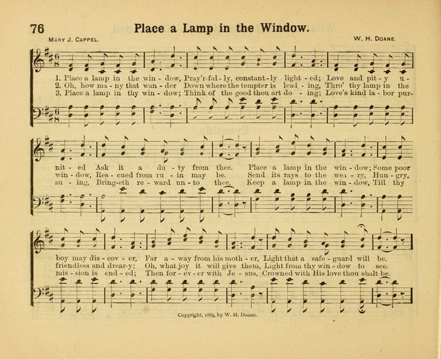 Our Song Book: a collection of songs selected and edited expressly for the Sunday School of the First Baptist Peddie Memorial Church, Newark, N. J. page 75