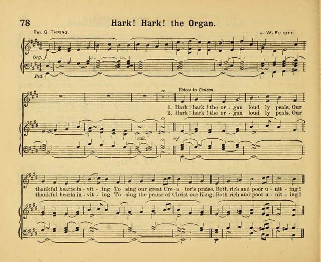 Our Song Book: a collection of songs selected and edited expressly for the Sunday School of the First Baptist Peddie Memorial Church, Newark, N. J. page 77
