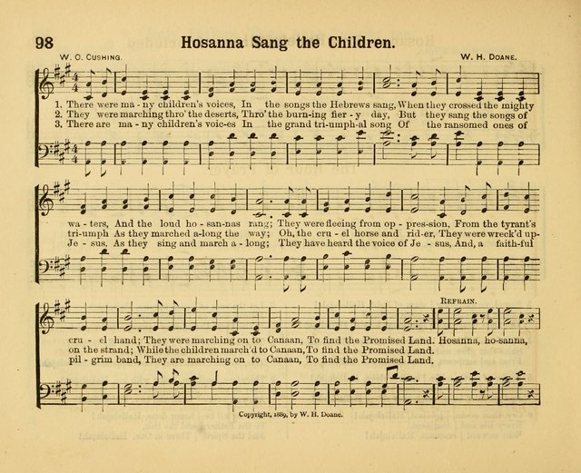 Our Song Book: a collection of songs selected and edited expressly for the Sunday School of the First Baptist Peddie Memorial Church, Newark, N. J. page 97
