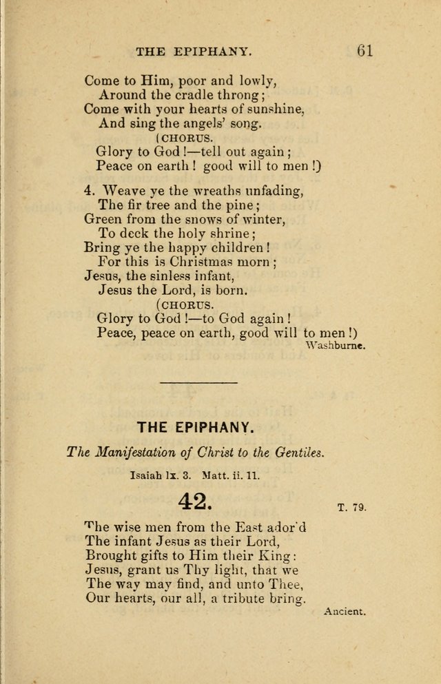 Offices of Worship and Hymns: principally for use in schools. with an appendix of tunes (2nd and rev. ed.) page 61