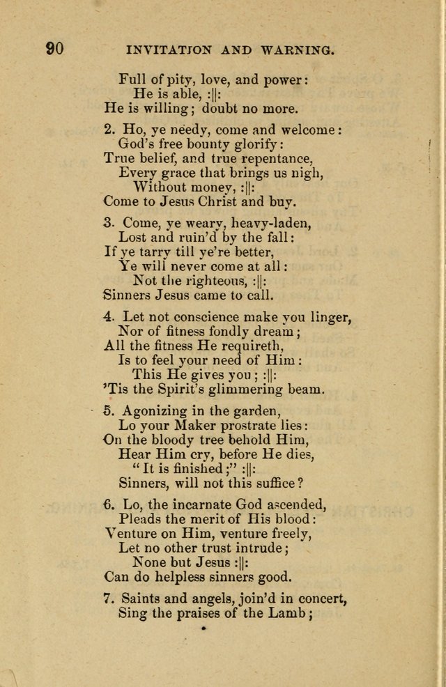 Offices of Worship and Hymns: principally for use in schools. with an appendix of tunes (2nd and rev. ed.) page 90