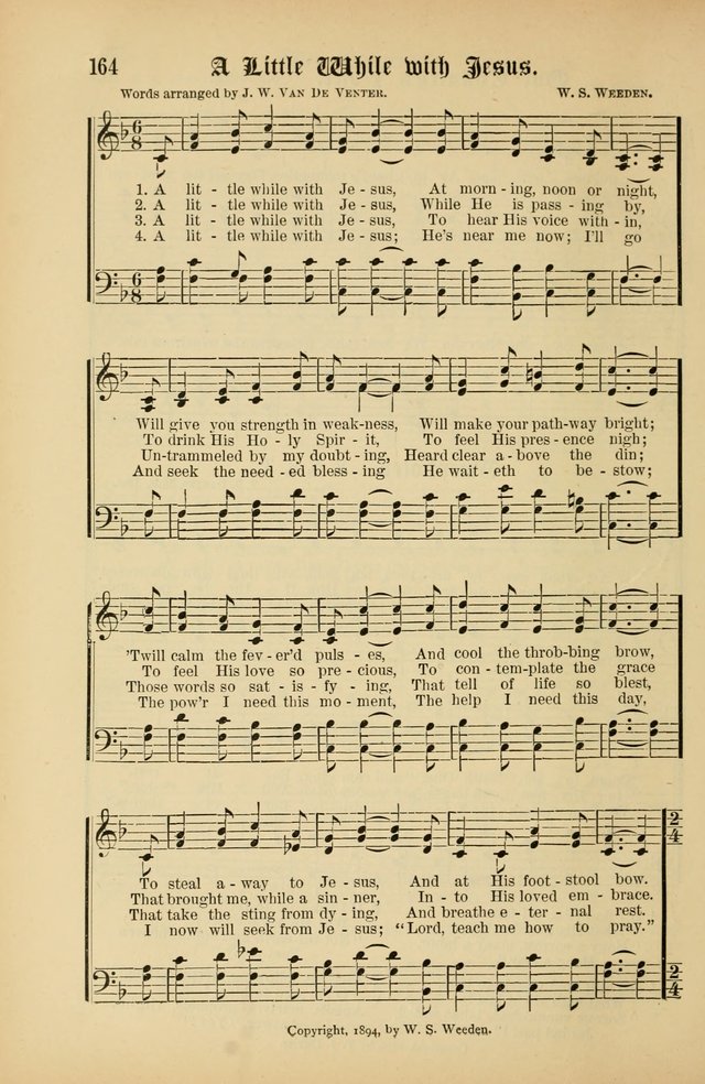 The Peacemaker: a collection of sacred songs and hymns for use in all services of the church, Sunday-school, home circle, and all kinds of evangelistic work page 164