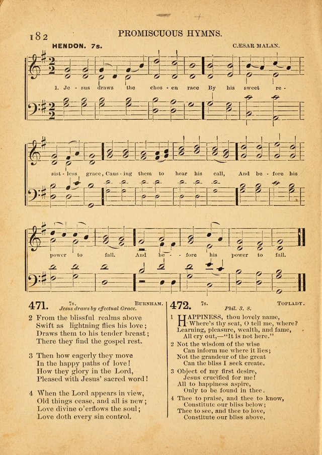 The Primitive Baptist Hymnal: a choice collection of hymns and tunes of early and late composition page 182
