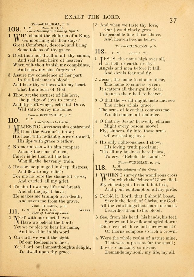 The Primitive Baptist Hymnal: a choice collection of hymns and tunes of early and late composition page 37