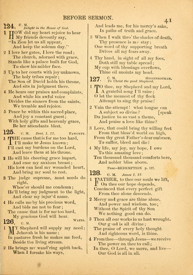 The Primitive Baptist Hymnal: a choice collection of hymns and tunes of early and late composition page 41