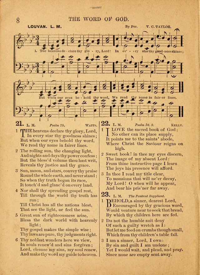 The Primitive Baptist Hymnal: a choice collection of hymns and tunes of early and late composition page 8