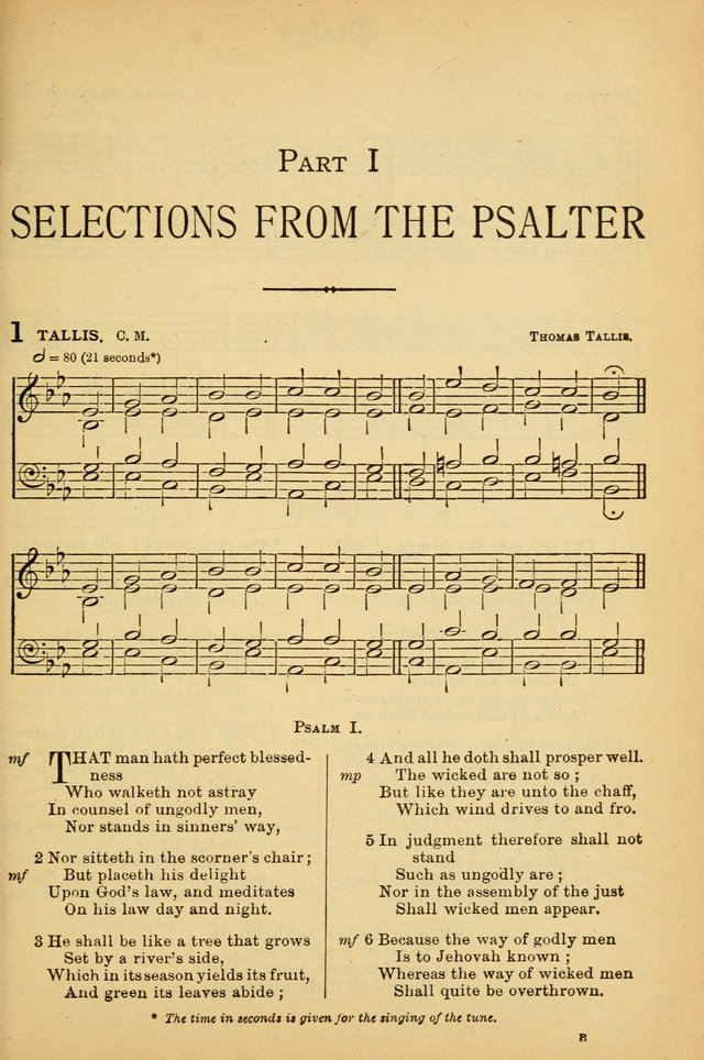The Presbyterian Book of Praise: approved and commended by the General Assembly of the Presbyterian Church in Canada; With tunes; Part I. Selections from the Psalter. Part II. The Hymnal, rev, and en. page 1