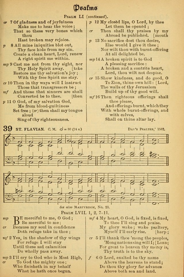 The Presbyterian Book of Praise: approved and commended by the General Assembly of the Presbyterian Church in Canada; With tunes; Part I. Selections from the Psalter. Part II. The Hymnal, rev, and en. page 39