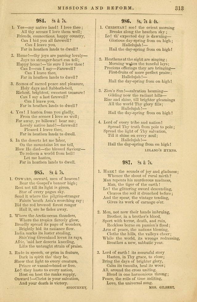 Plymouth Collection of Hymns and Tunes; for the use of Christian Congregations page 332