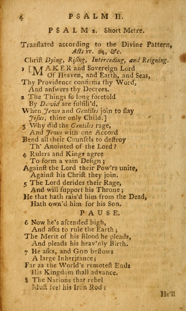 The Psalms of David: imitated in the language of the New Testament. page 4