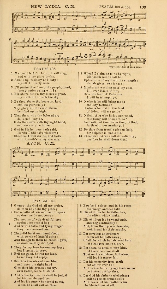 The Psalms of David: with a selection of standard music appropriately arranged according to sentiment of each Psalm or portion of Psalm (8th ed.) page 109