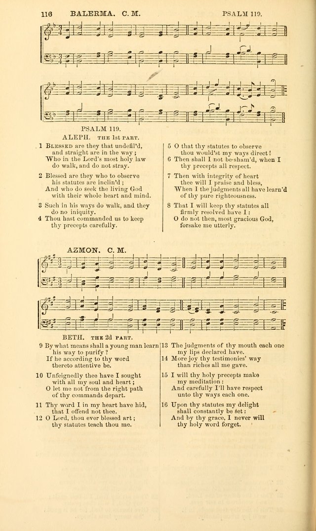 The Psalms of David: with a selection of standard music appropriately arranged according to sentiment of each Psalm or portion of Psalm (8th ed.) page 116