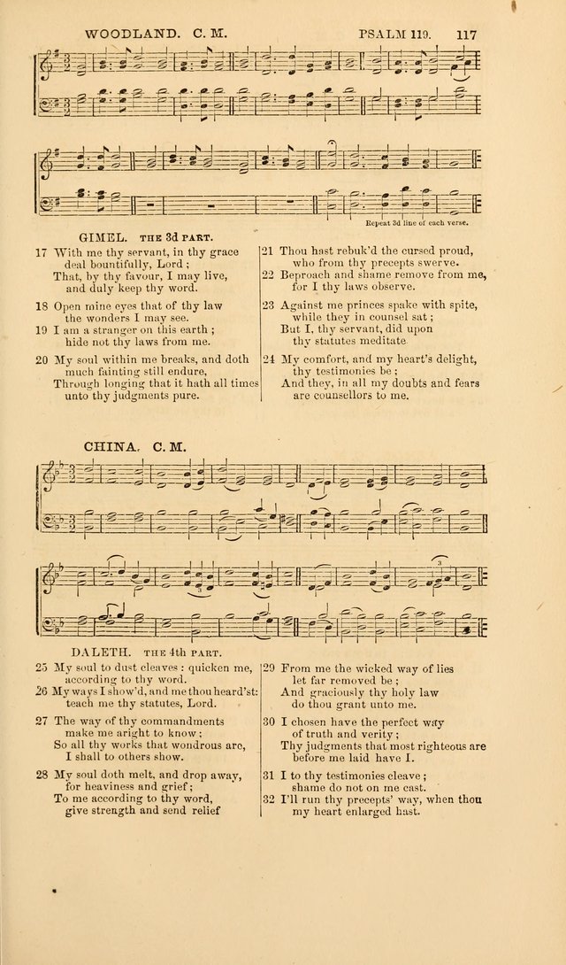 The Psalms of David: with a selection of standard music appropriately arranged according to sentiment of each Psalm or portion of Psalm (8th ed.) page 117