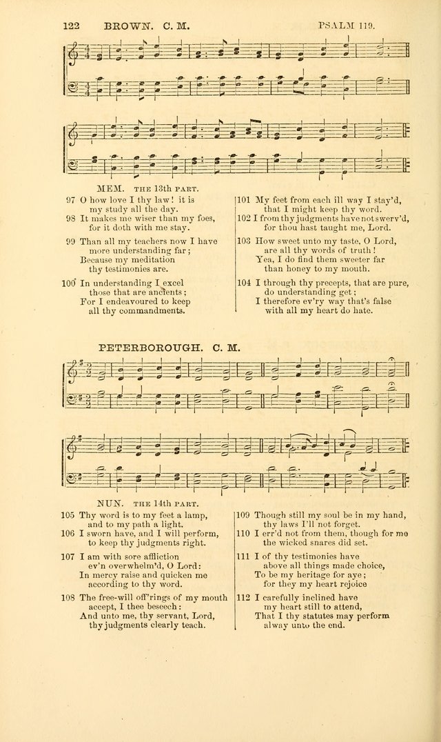 The Psalms of David: with a selection of standard music appropriately arranged according to sentiment of each Psalm or portion of Psalm (8th ed.) page 122