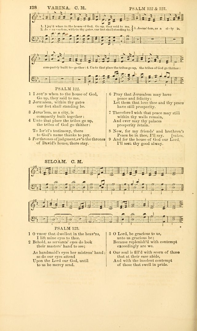 The Psalms of David: with a selection of standard music appropriately arranged according to sentiment of each Psalm or portion of Psalm (8th ed.) page 128