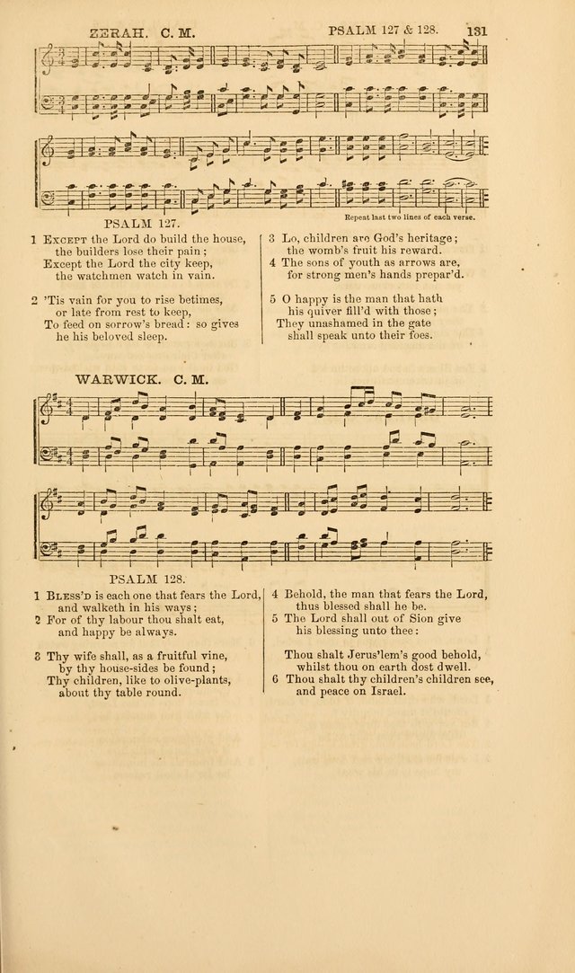 The Psalms of David: with a selection of standard music appropriately arranged according to sentiment of each Psalm or portion of Psalm (8th ed.) page 131