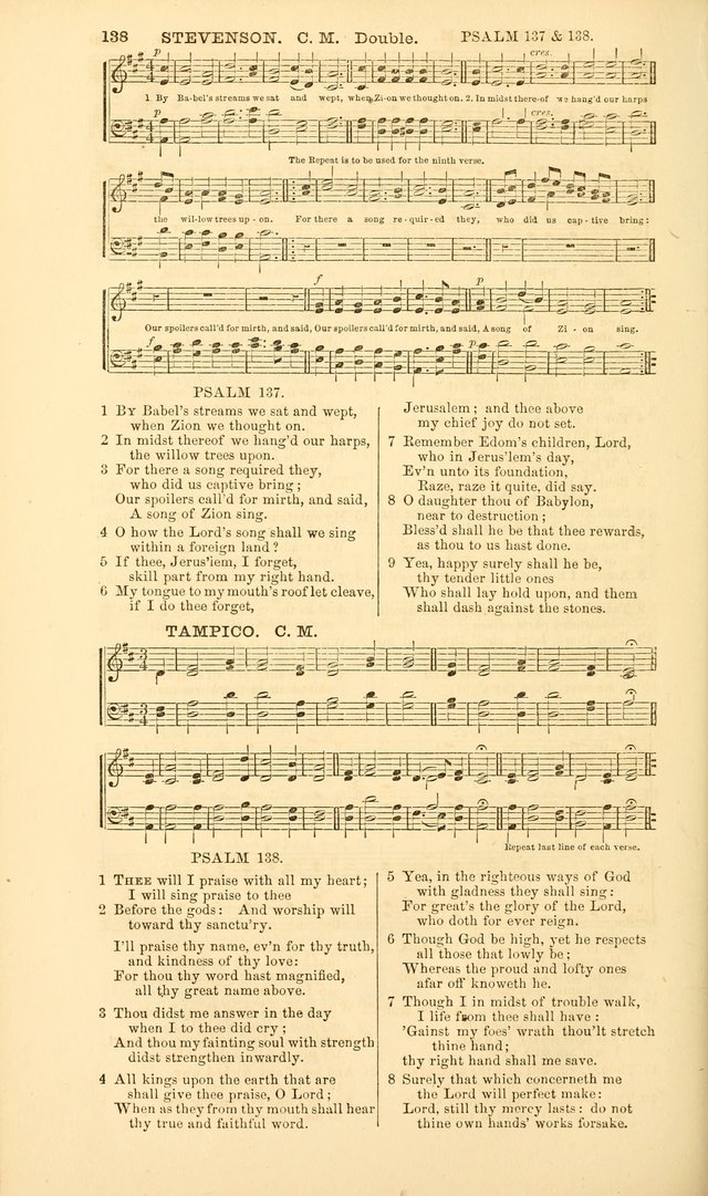 The Psalms of David: with a selection of standard music appropriately arranged according to sentiment of each Psalm or portion of Psalm (8th ed.) page 138