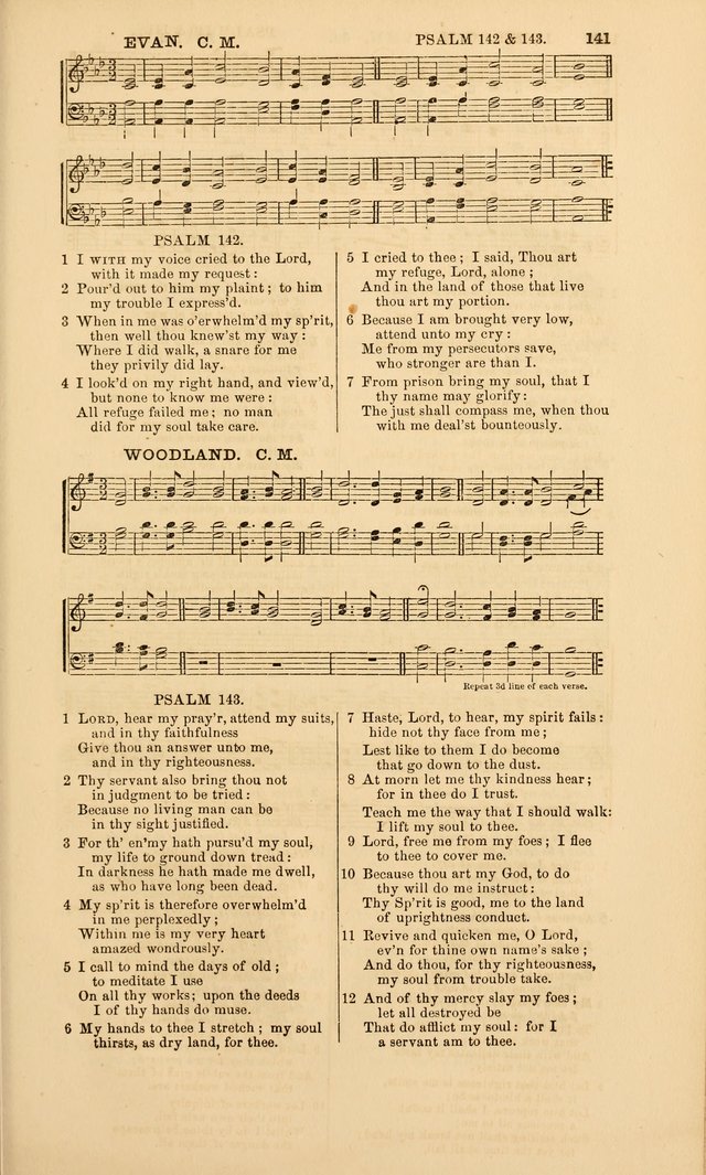 The Psalms of David: with a selection of standard music appropriately arranged according to sentiment of each Psalm or portion of Psalm (8th ed.) page 141