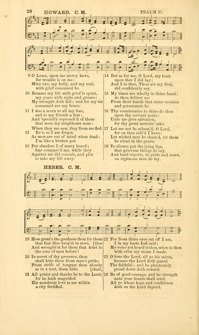 The Psalms of David: with a selection of standard music appropriately arranged according to sentiment of each Psalm or portion of Psalm (8th ed.) page 28