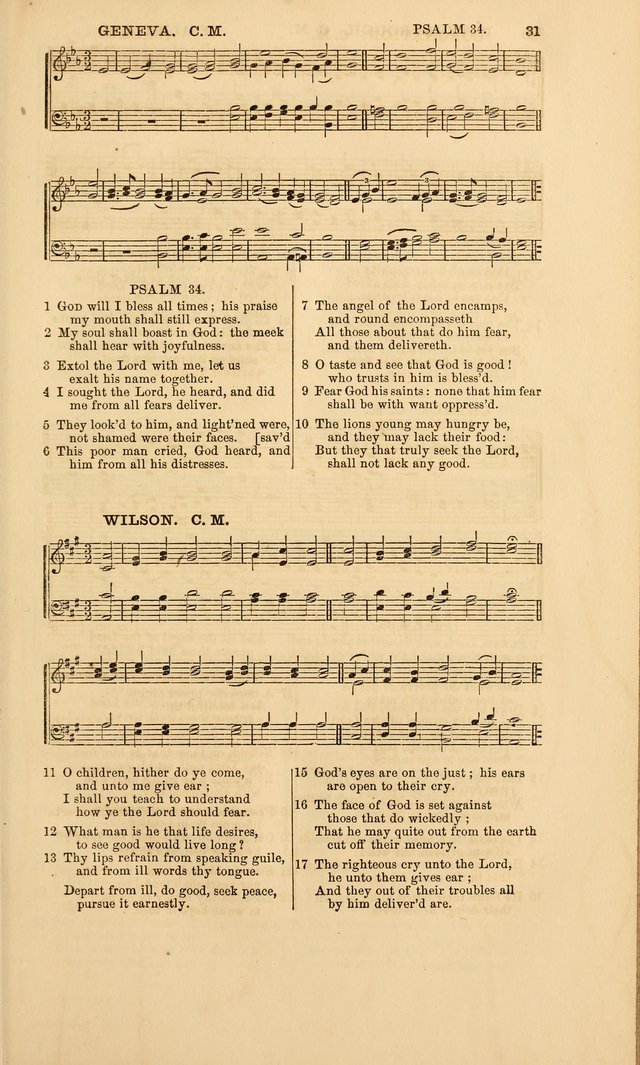 The Psalms of David: with a selection of standard music appropriately arranged according to sentiment of each Psalm or portion of Psalm (8th ed.) page 31