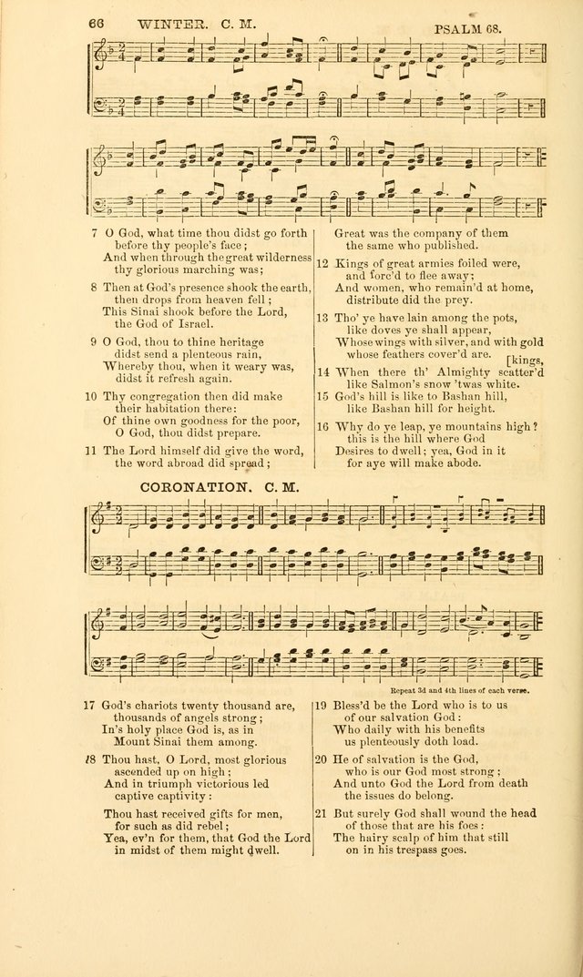 The Psalms of David: with a selection of standard music appropriately arranged according to sentiment of each Psalm or portion of Psalm (8th ed.) page 66