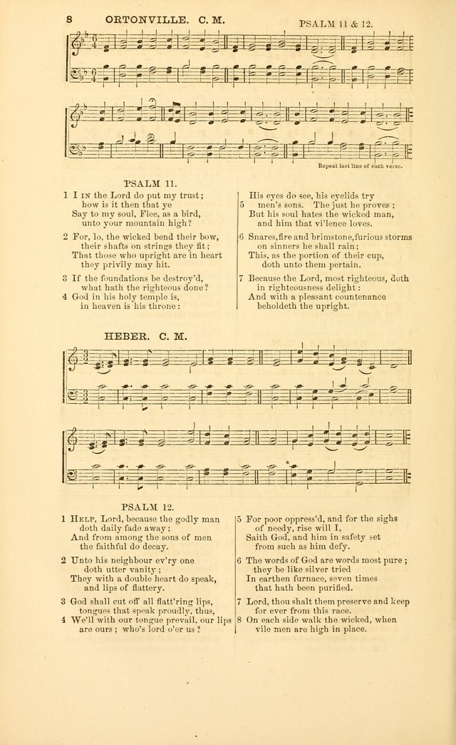 The Psalms of David: with a selection of standard music appropriately arranged according to sentiment of each Psalm or portion of Psalm (8th ed.) page 8