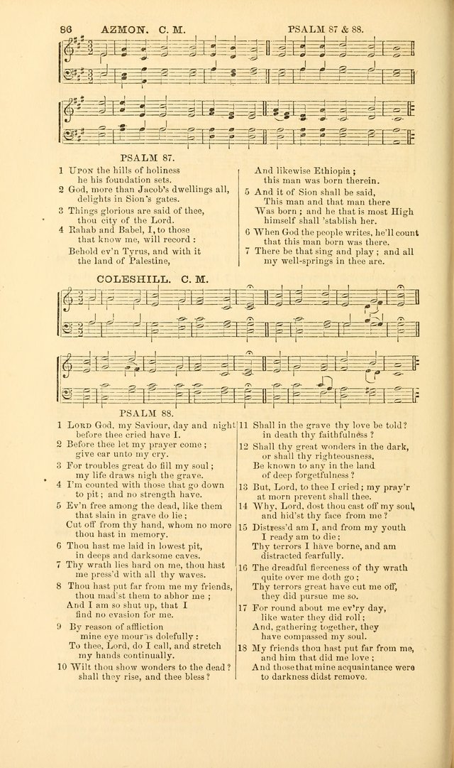 The Psalms of David: with a selection of standard music appropriately arranged according to sentiment of each Psalm or portion of Psalm (8th ed.) page 86