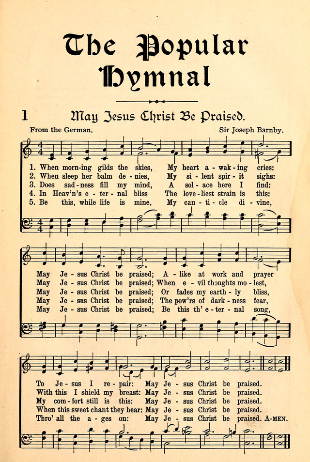 The Popular Hymnal page 1