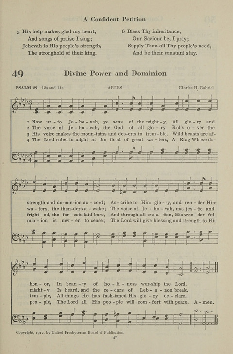 The Psalter Hymnal: The Psalms and Selected Hymns page 47