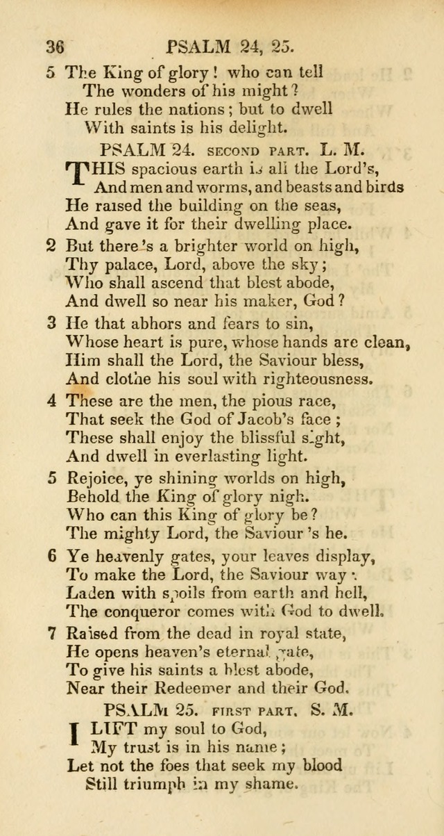 Psalms and Hymns Adapted to Public Worship, and Approved by the General Assembly of the Presbyterian Church in the United States of America page 36