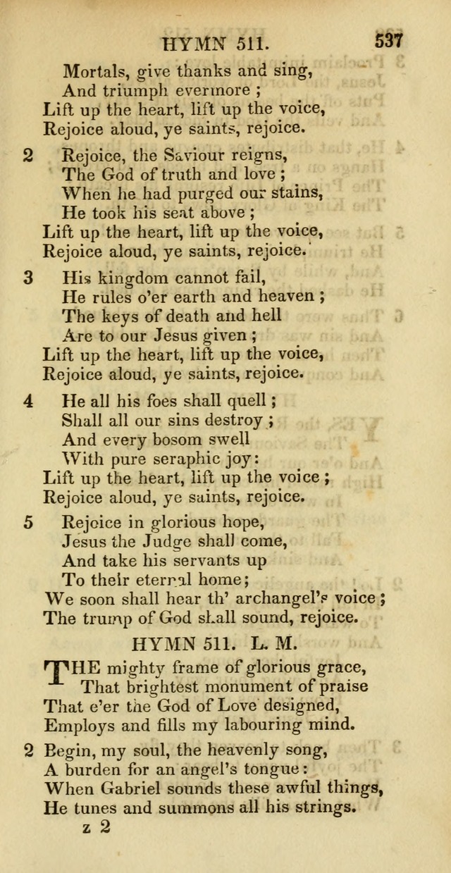 Psalms and Hymns Adapted to Public Worship, and Approved by the General Assembly of the Presbyterian Church in the United States of America page 539
