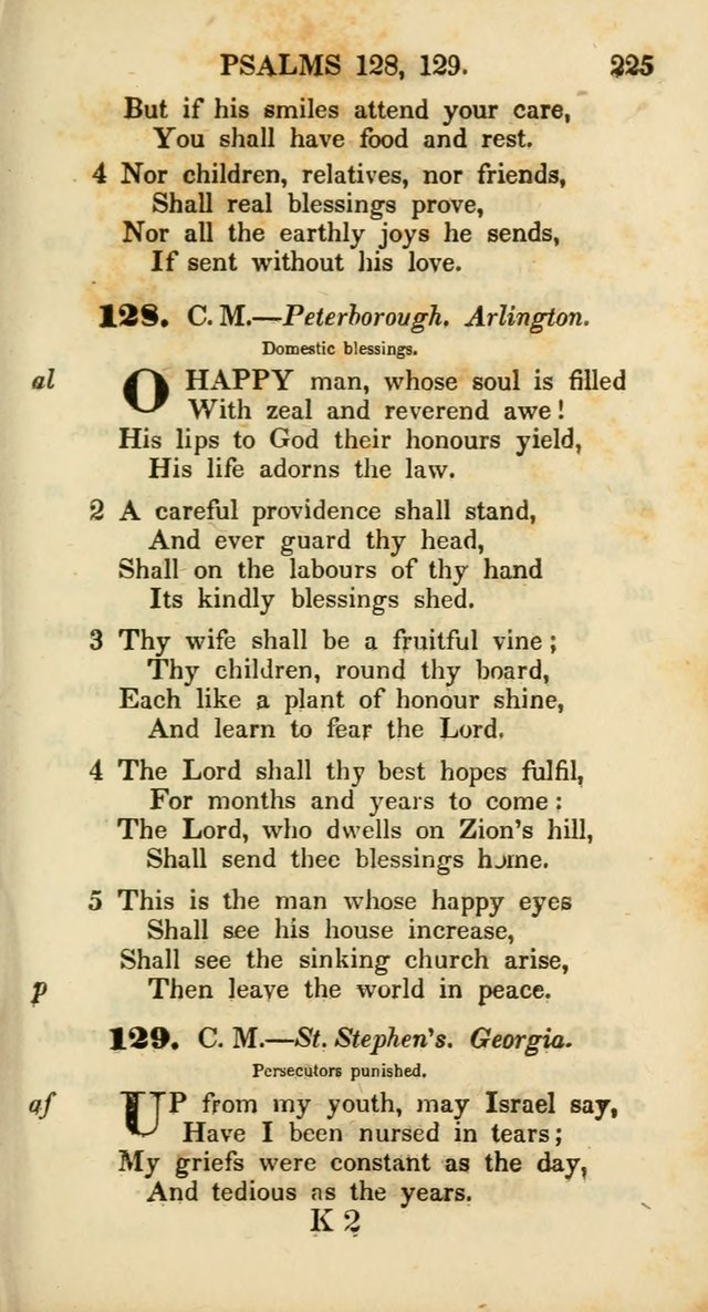 Psalms and Hymns, Adapted to Public Worship: and approved by the General Assembly of the Presbyterian Church in the United States of America: the latter being arranged according to subjects... page 225
