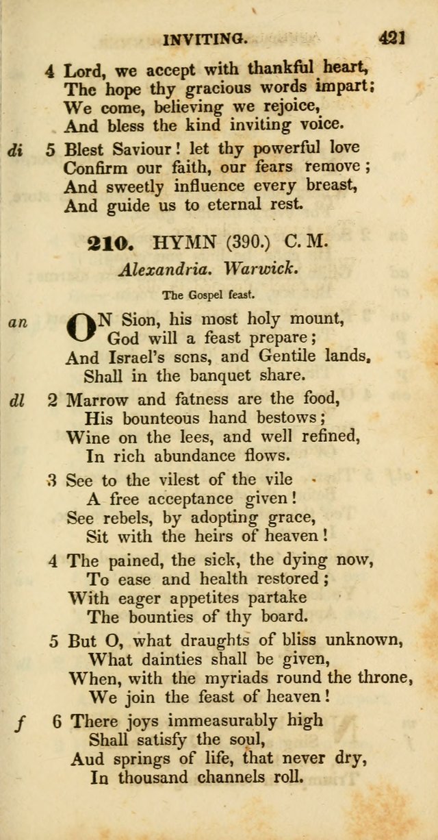 Psalms and Hymns, Adapted to Public Worship: and approved by the General Assembly of the Presbyterian Church in the United States of America: the latter being arranged according to subjects... page 421
