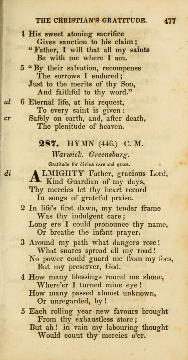 Psalms and Hymns, Adapted to Public Worship: and approved by the General Assembly of the Presbyterian Church in the United States of America: the latter being arranged according to subjects... page 479