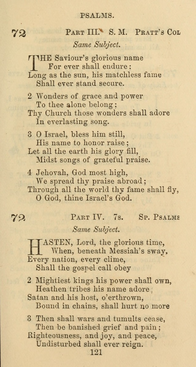 Psalms and Hymns: adapted to social, private and public worship in the Cumberland Presbyterian Chruch page 121