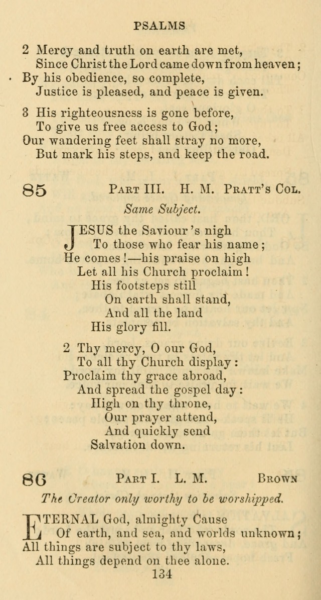 Psalms and Hymns: adapted to social, private and public worship in the Cumberland Presbyterian Chruch page 134