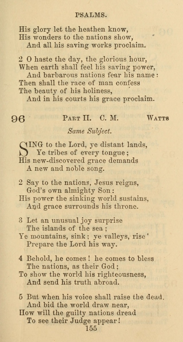 Psalms and Hymns: adapted to social, private and public worship in the Cumberland Presbyterian Chruch page 155