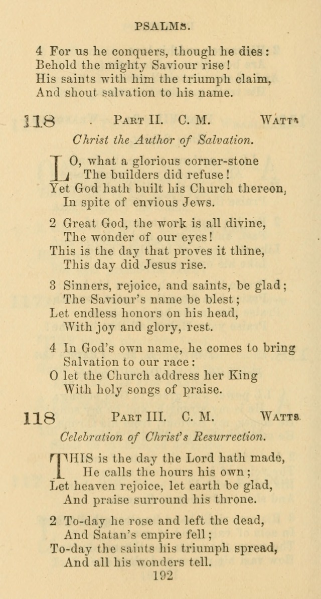 Psalms and Hymns: adapted to social, private and public worship in the Cumberland Presbyterian Chruch page 192