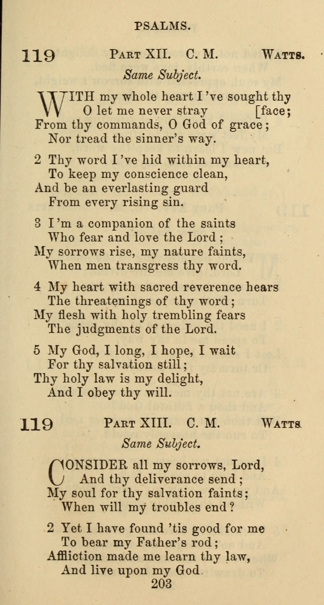 Psalms and Hymns: adapted to social, private and public worship in the Cumberland Presbyterian Chruch page 203