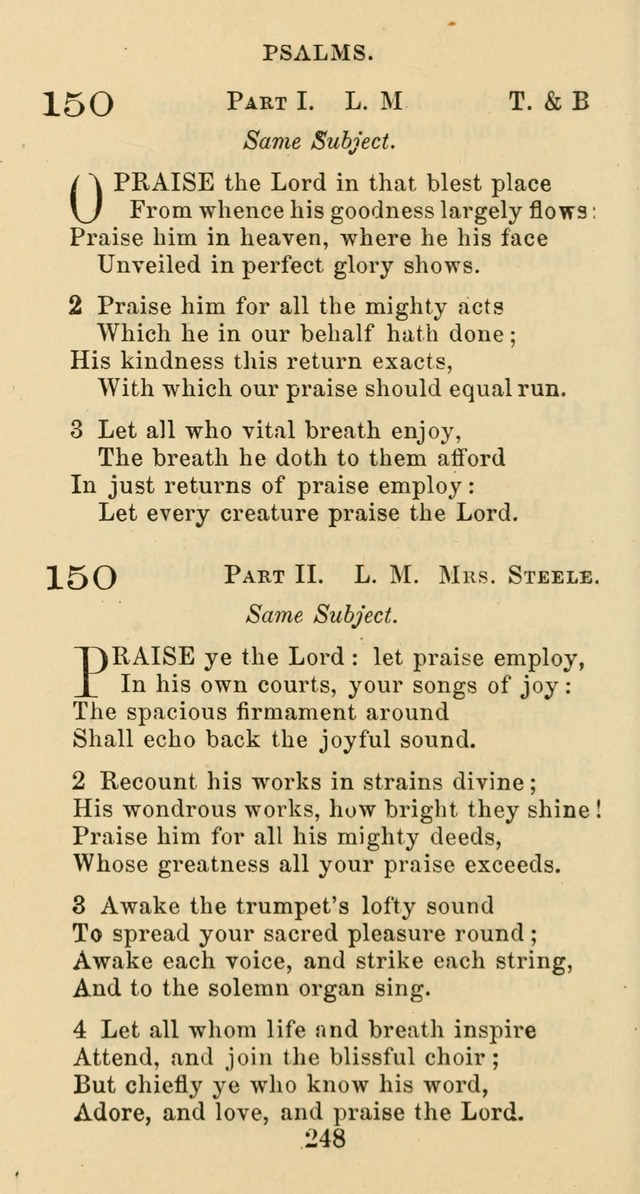 Psalms and Hymns: adapted to social, private and public worship in the Cumberland Presbyterian Chruch page 248