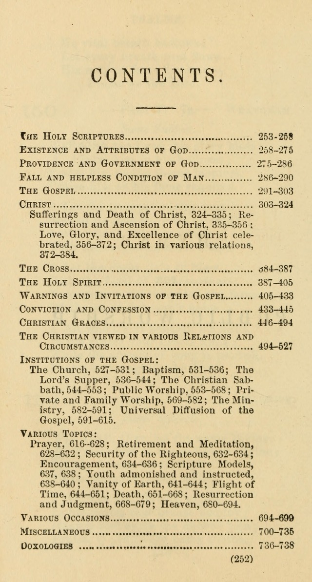 Psalms and Hymns: adapted to social, private and public worship in the Cumberland Presbyterian Chruch page 252
