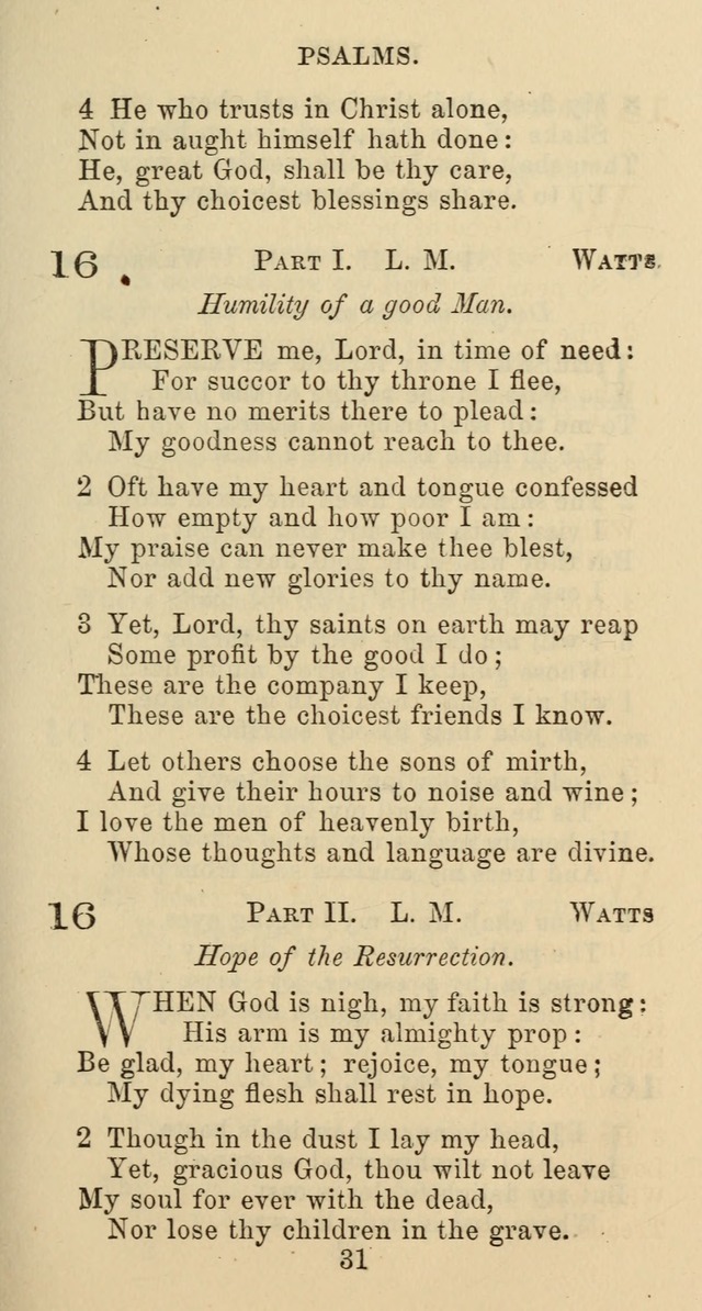 Psalms and Hymns: adapted to social, private and public worship in the Cumberland Presbyterian Chruch page 31