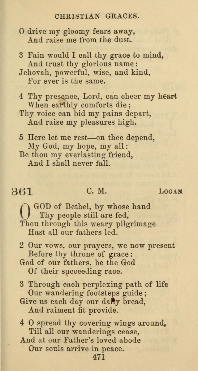 Psalms and Hymns: adapted to social, private and public worship in the Cumberland Presbyterian Chruch page 471