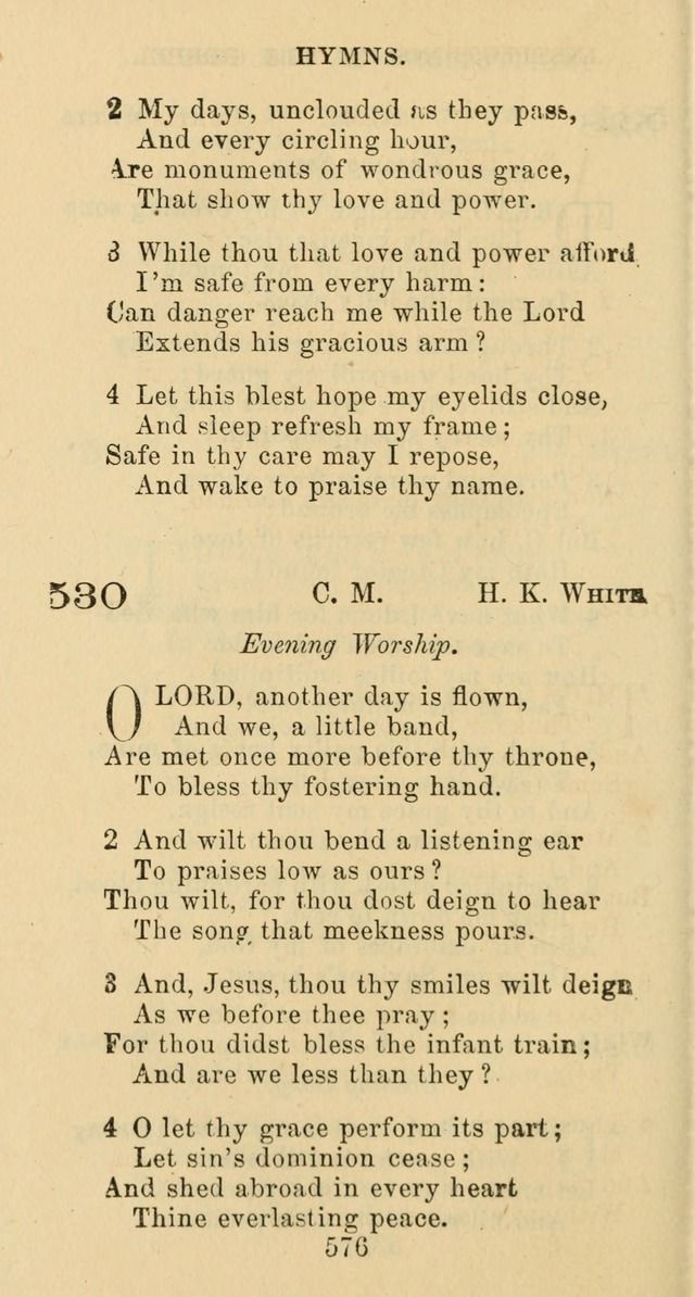 Psalms and Hymns: adapted to social, private and public worship in the Cumberland Presbyterian Chruch page 576