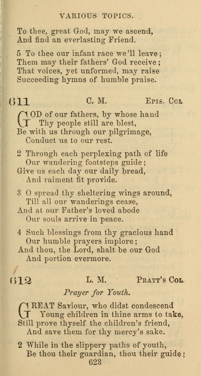 Psalms and Hymns: adapted to social, private and public worship in the Cumberland Presbyterian Chruch page 623