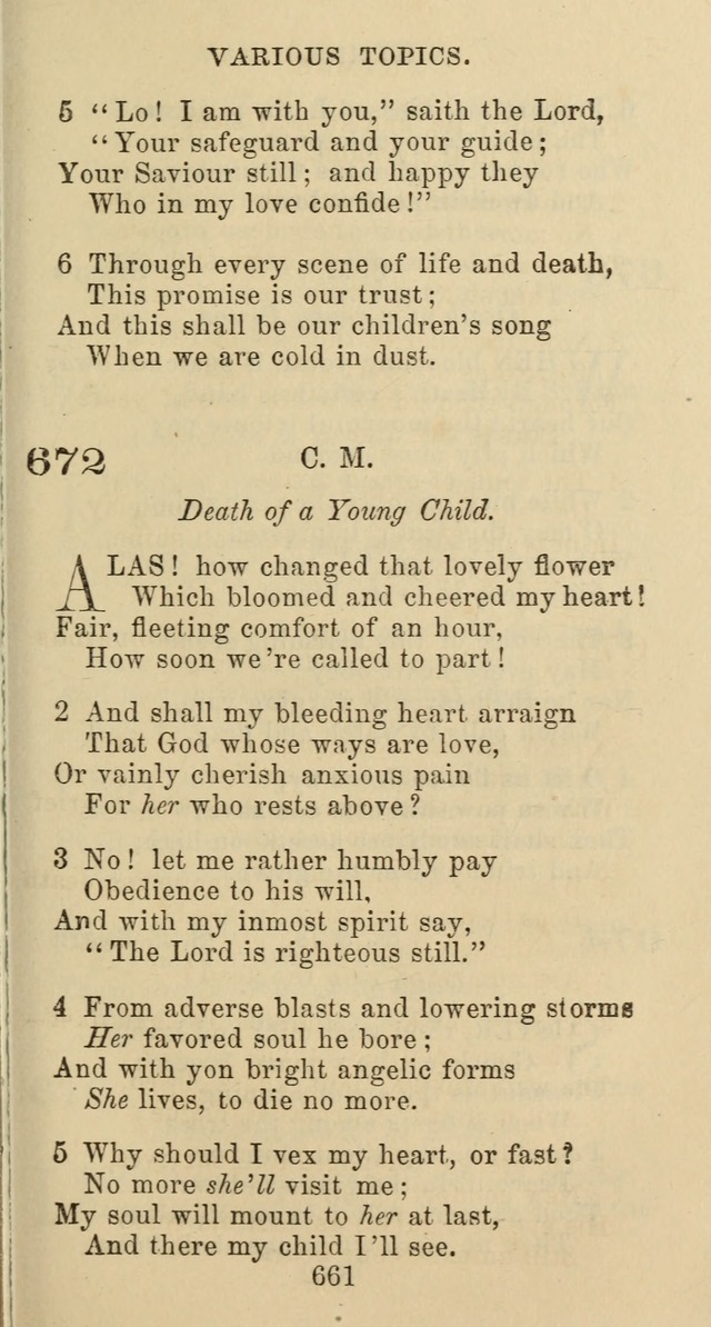 Psalms and Hymns: adapted to social, private and public worship in the Cumberland Presbyterian Chruch page 661