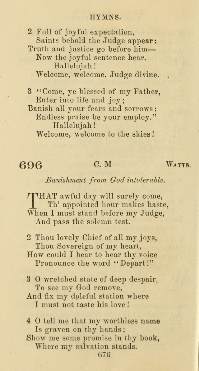 Psalms and Hymns: adapted to social, private and public worship in the Cumberland Presbyterian Chruch page 676