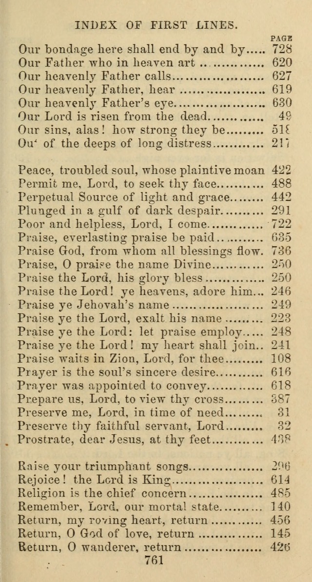 Psalms and Hymns: adapted to social, private and public worship in the Cumberland Presbyterian Chruch page 761